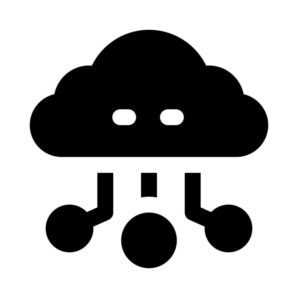 icono de computación en la nube para su sitio web, móvil, presentación y diseño de logotipo. vector