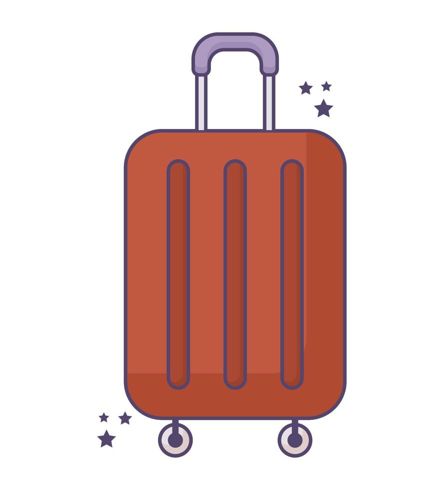 red trolley briefcase vector