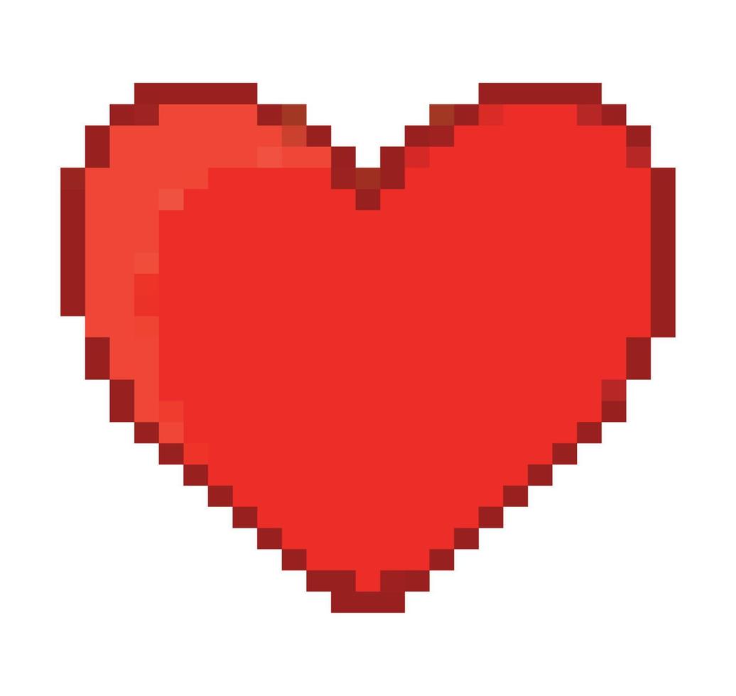 pixelated heart illustration vector