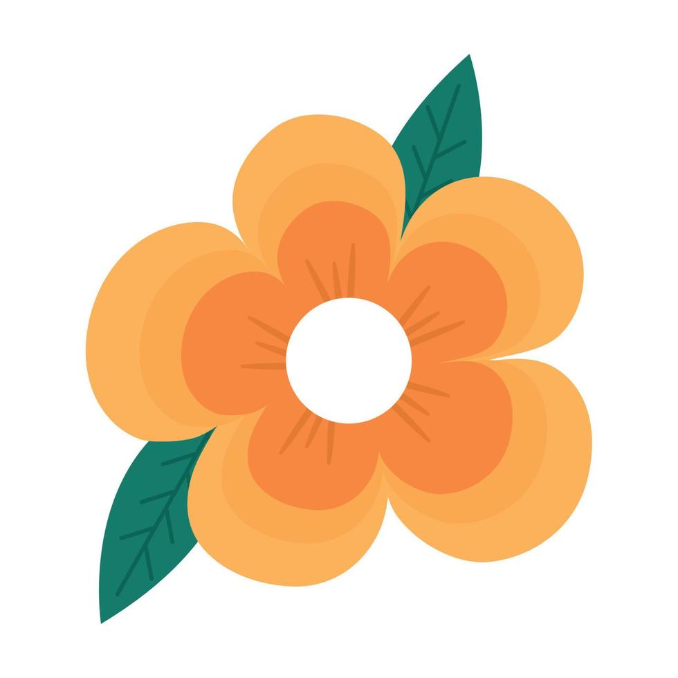 yellow flower icon vector