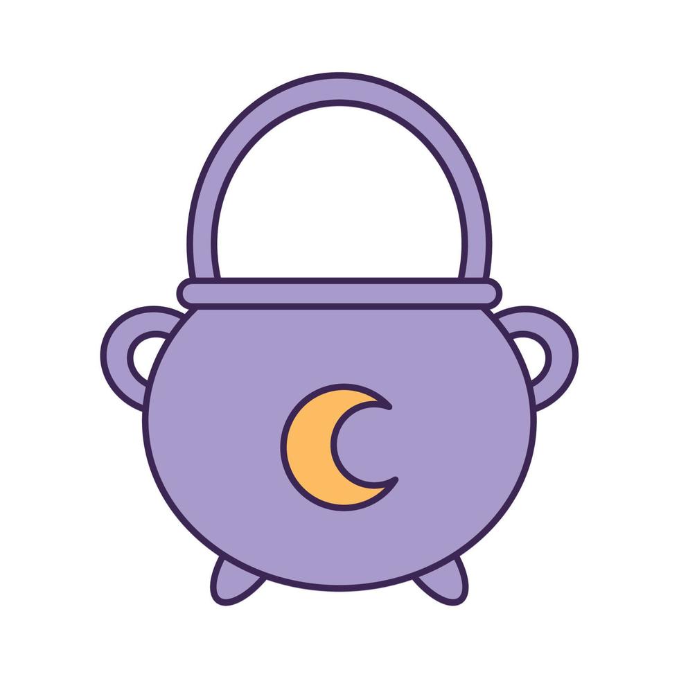 purple witch caldron vector