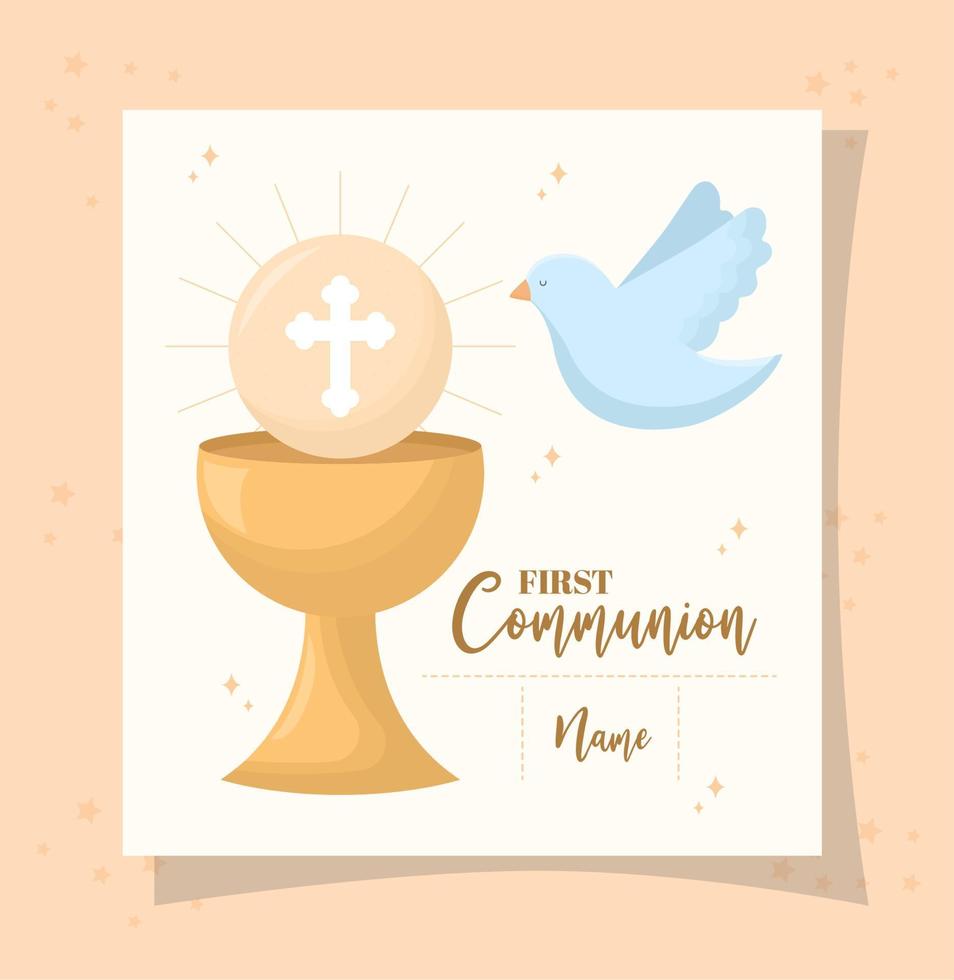 first communion items illustration vector