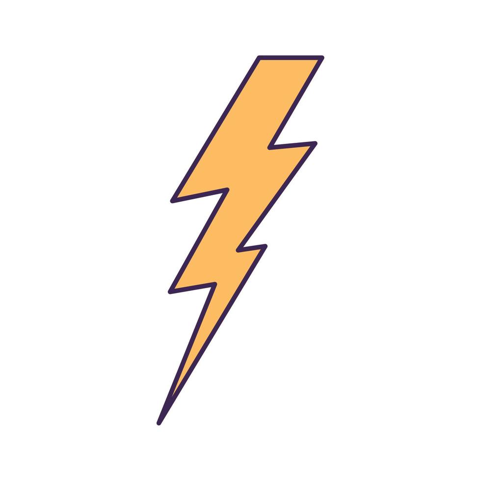 golden thunder design vector