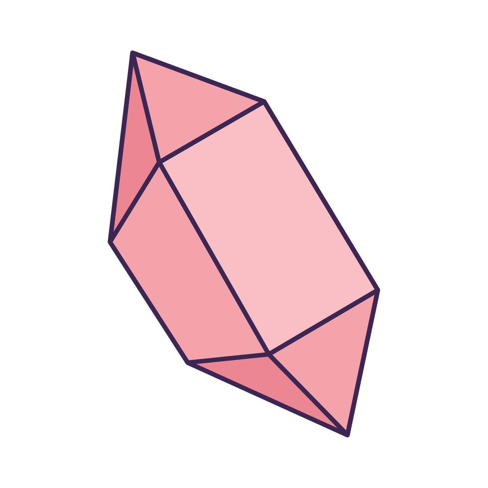 pink magic crystal vector