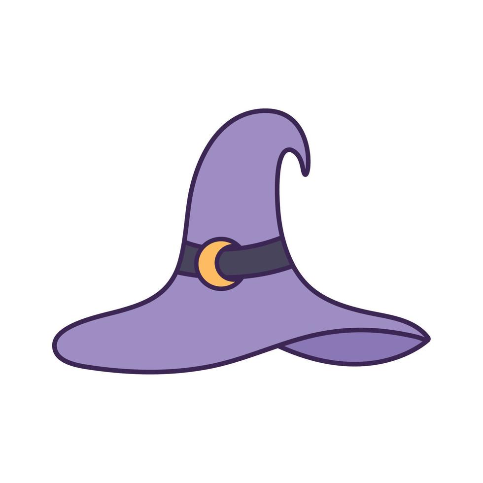 purple witch hat vector