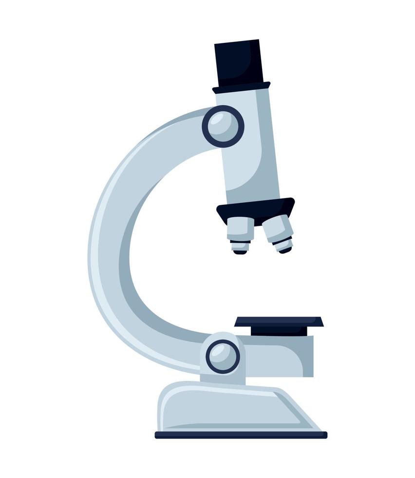 metallic microscope illustration vector