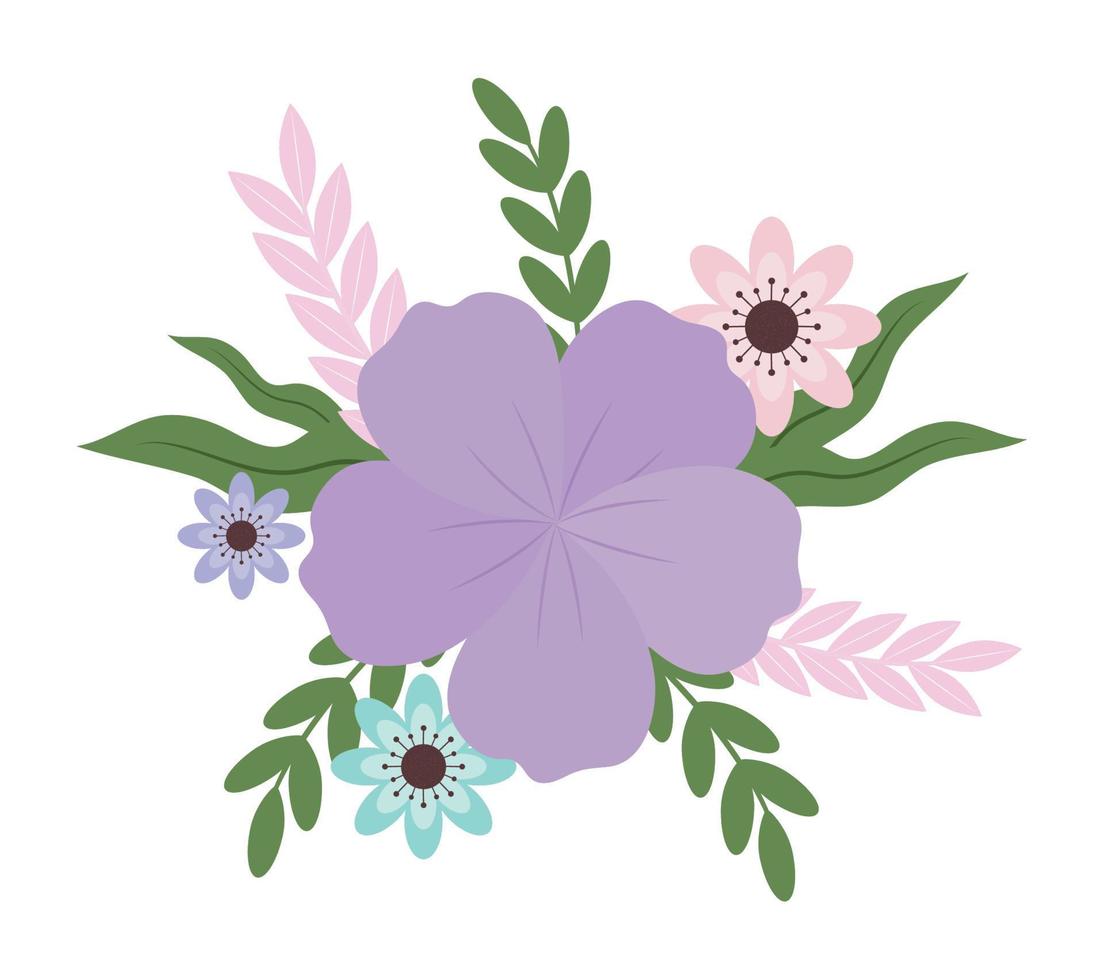 flower and little flowers vector