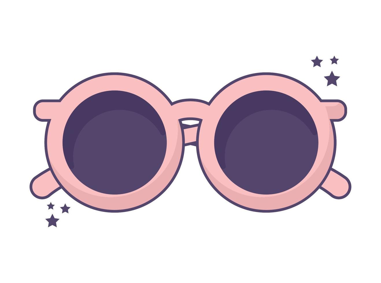 pink sunglasses icon vector