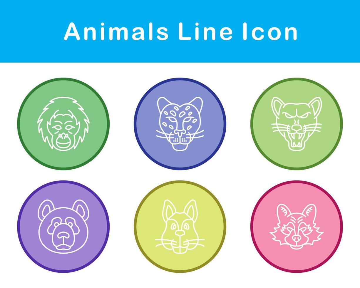 animales vector icono conjunto