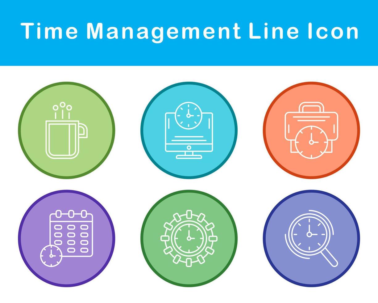 Time Management Vector Icon Set