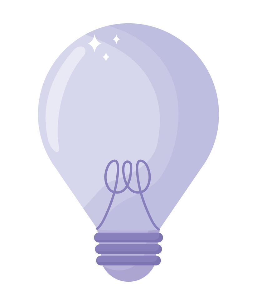 blue light bulb vector