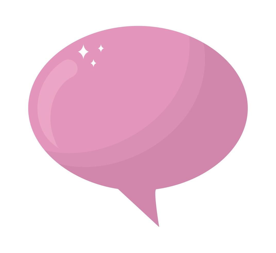 pink speech bubble vector