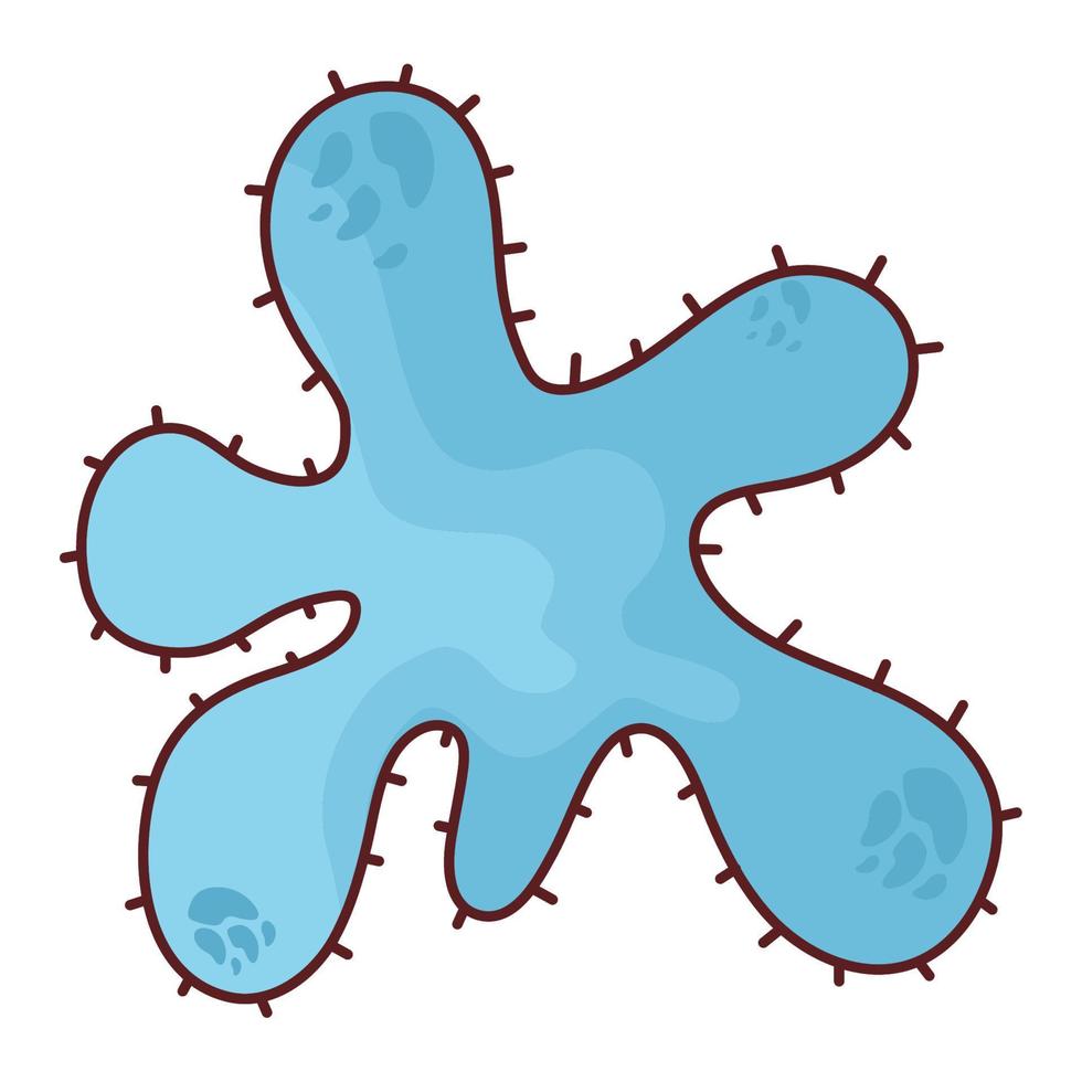 blue bacterium illustration vector