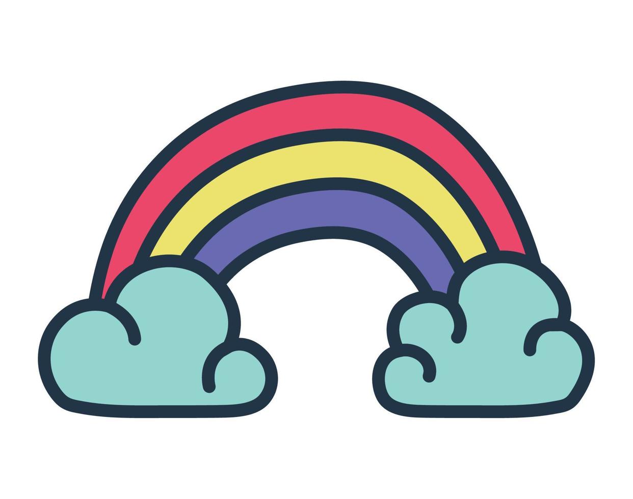 colored rainbow design vector