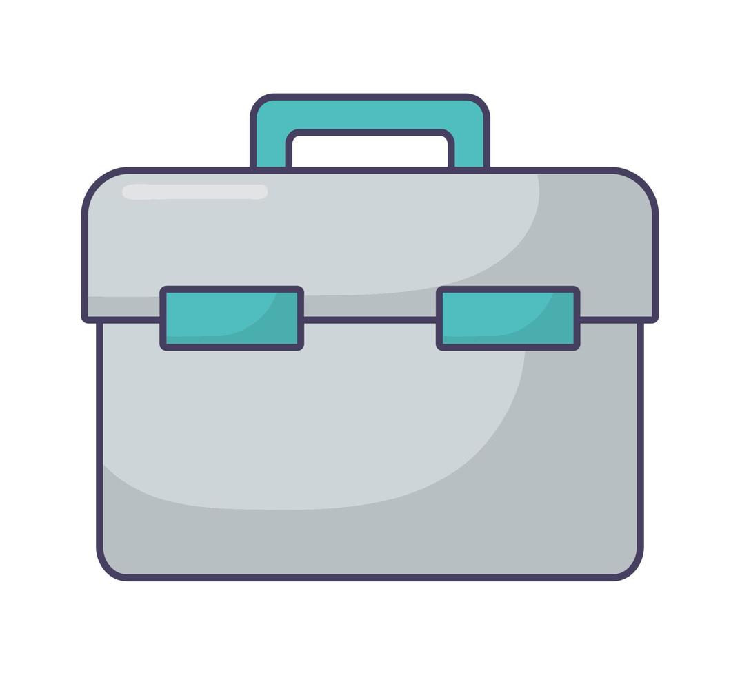 gray briefcase design vector