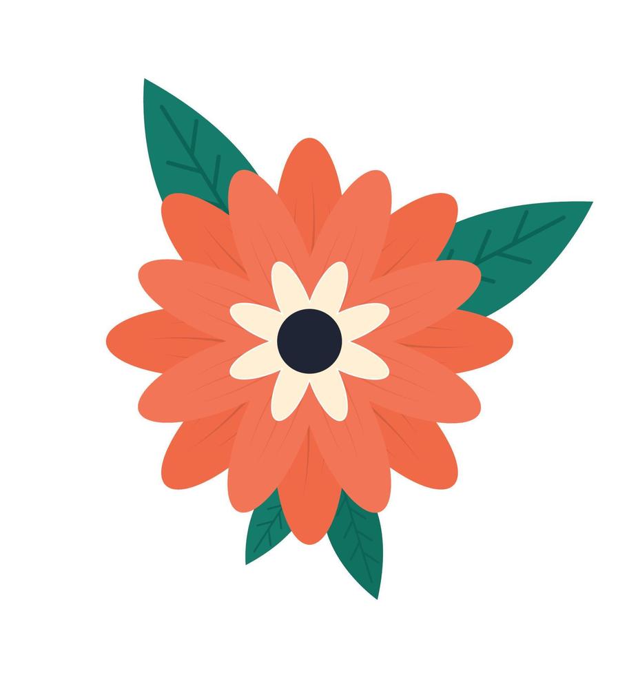 red flower design vector