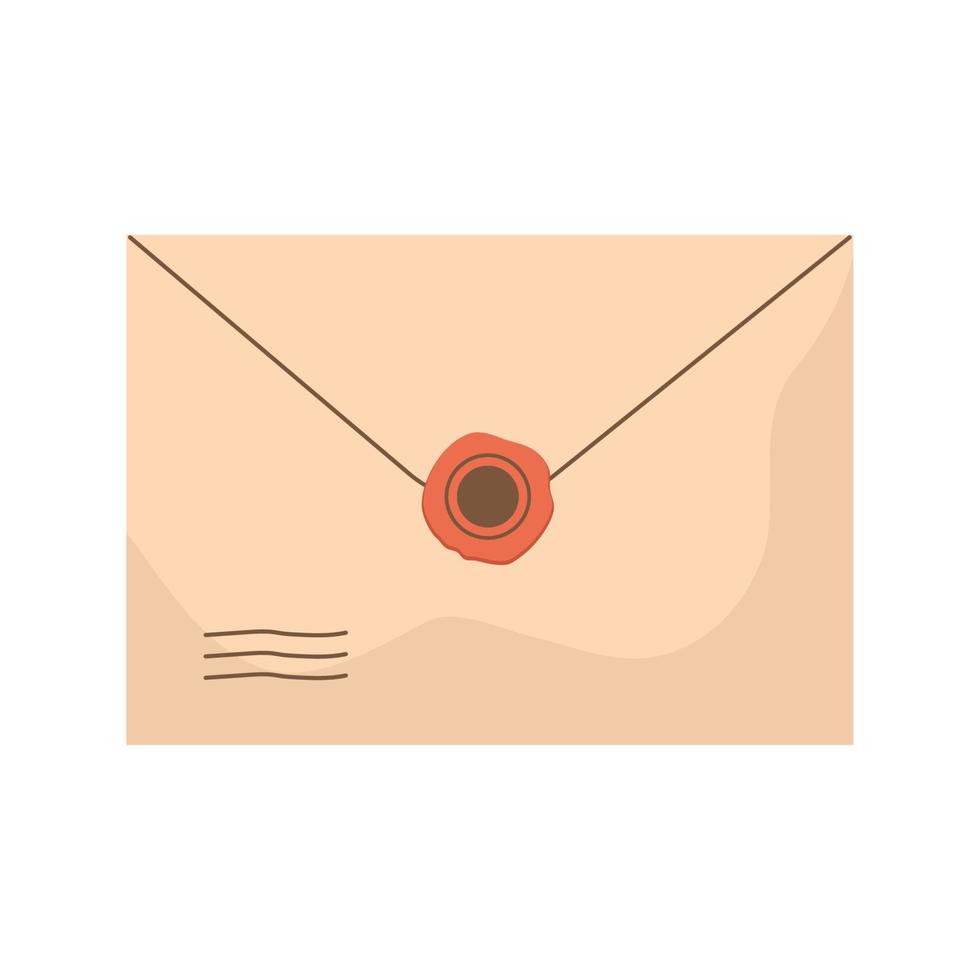 beige letter envelope vector