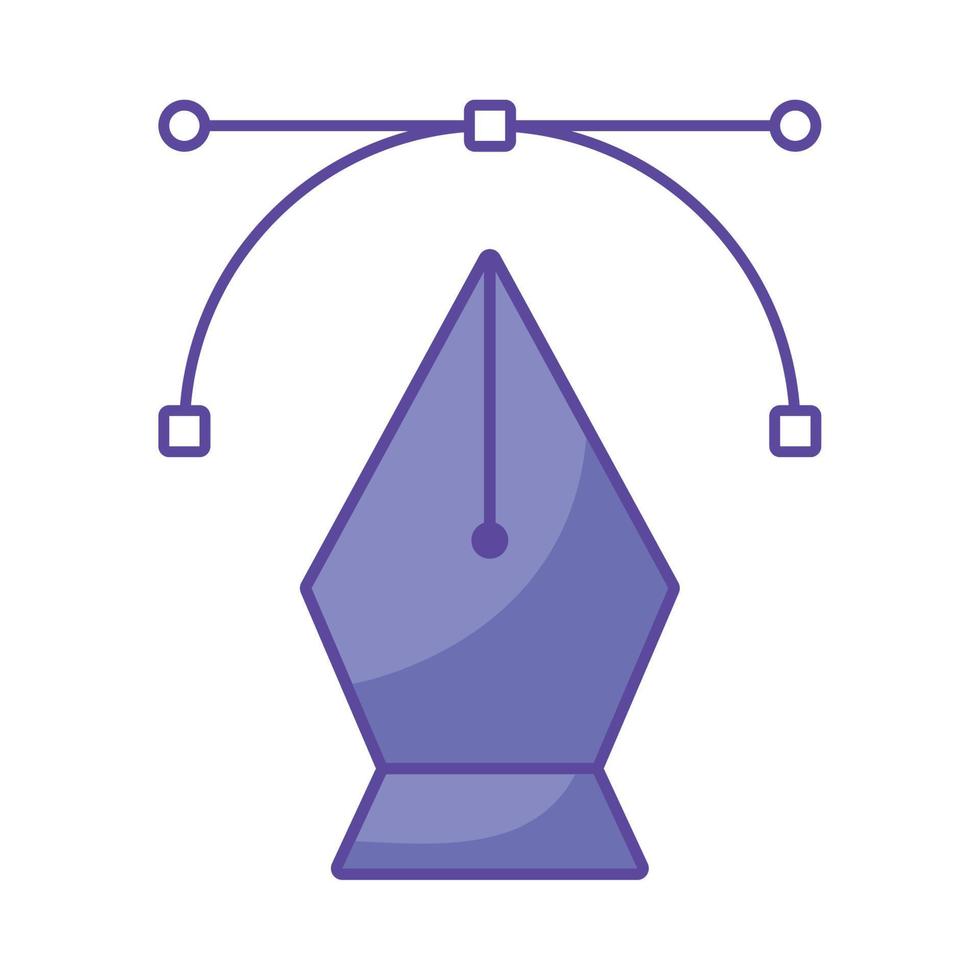 purple pen of design vector