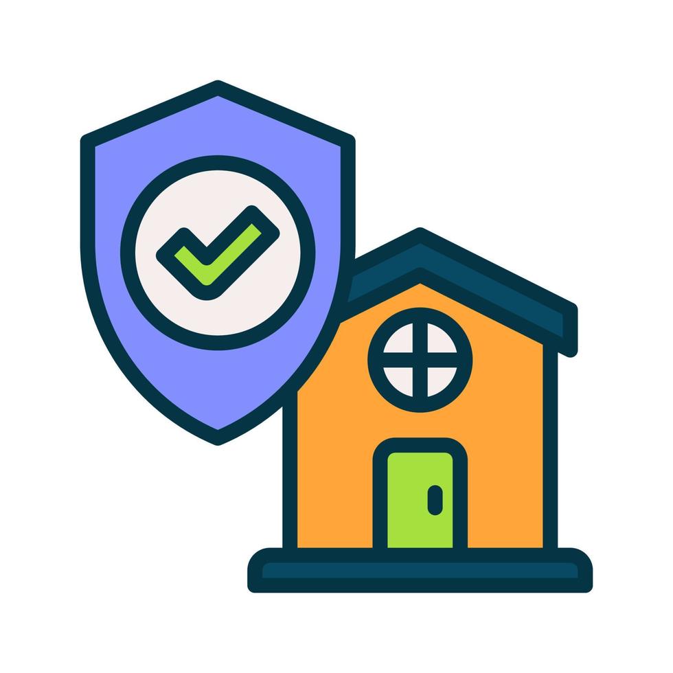 insurance home icon for your website, mobile, presentation, and logo design. vector