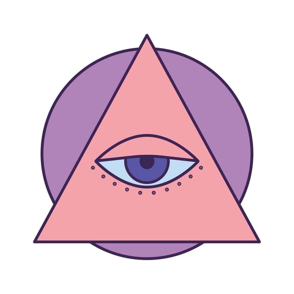 pink pyramind design vector