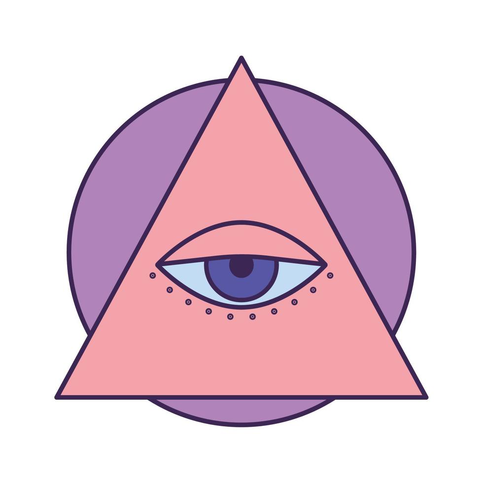 pink pyramind design vector