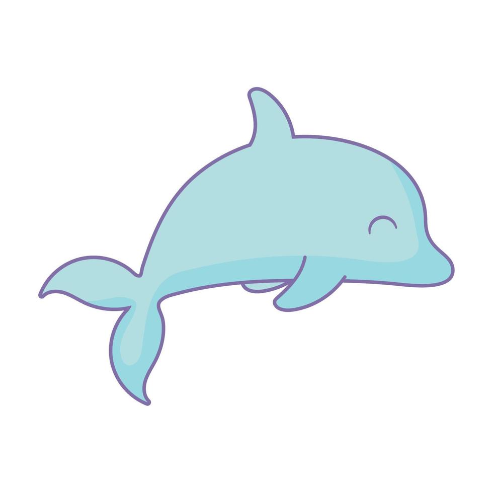 blue dolphin design vector