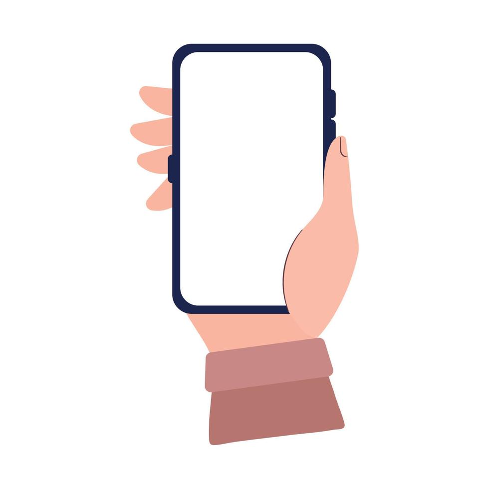 cellphone on hand vector