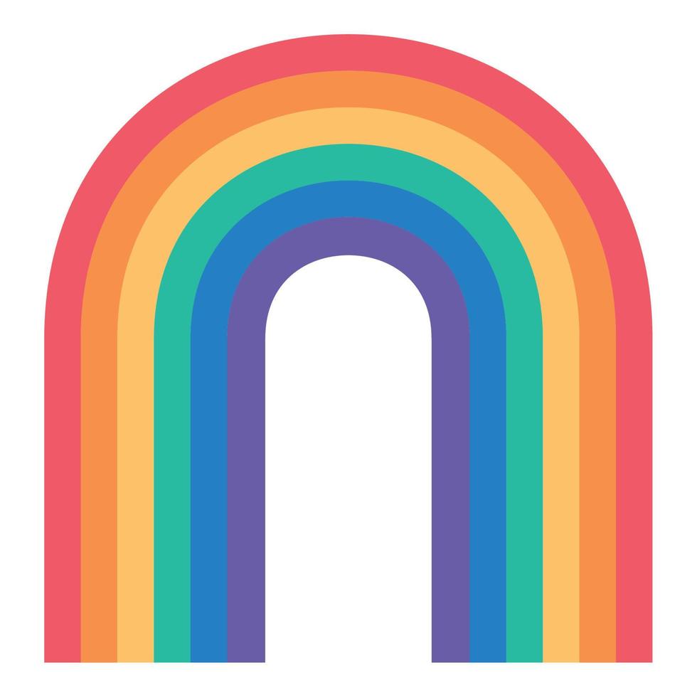 cute rainbow illustration vector
