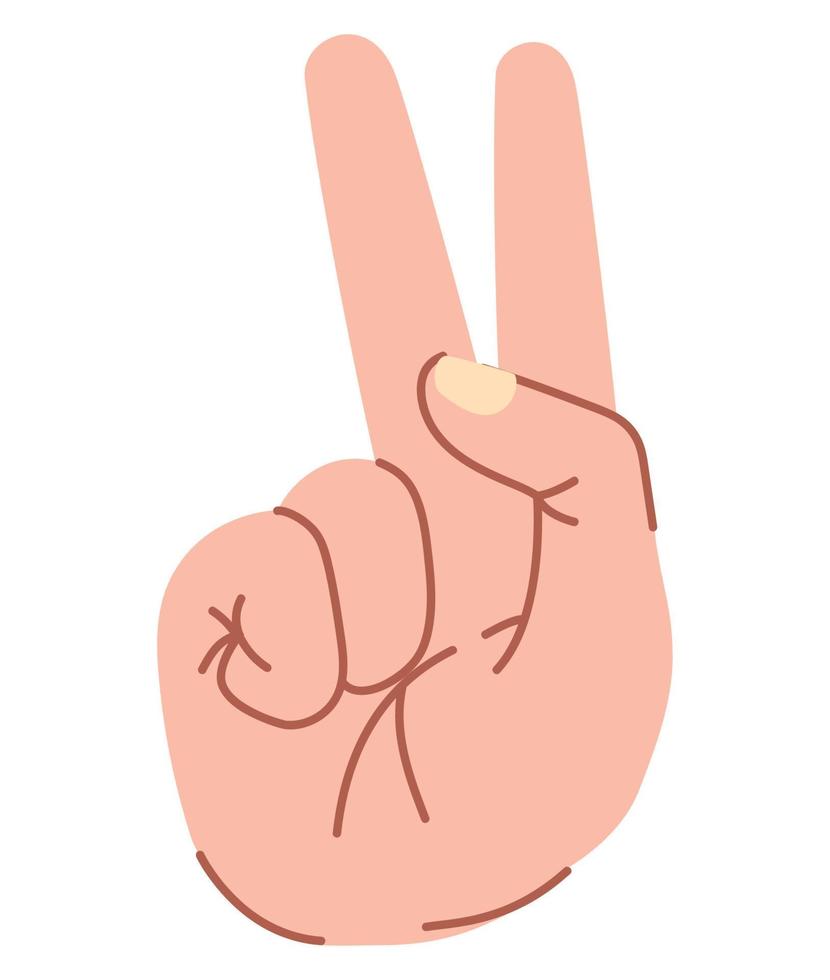 hand doing peace vector