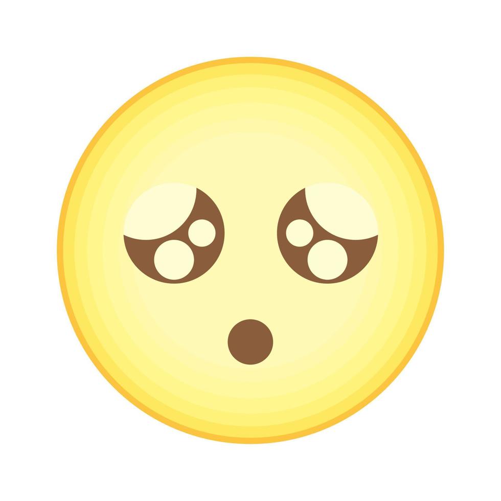yellow amazed emoji vector
