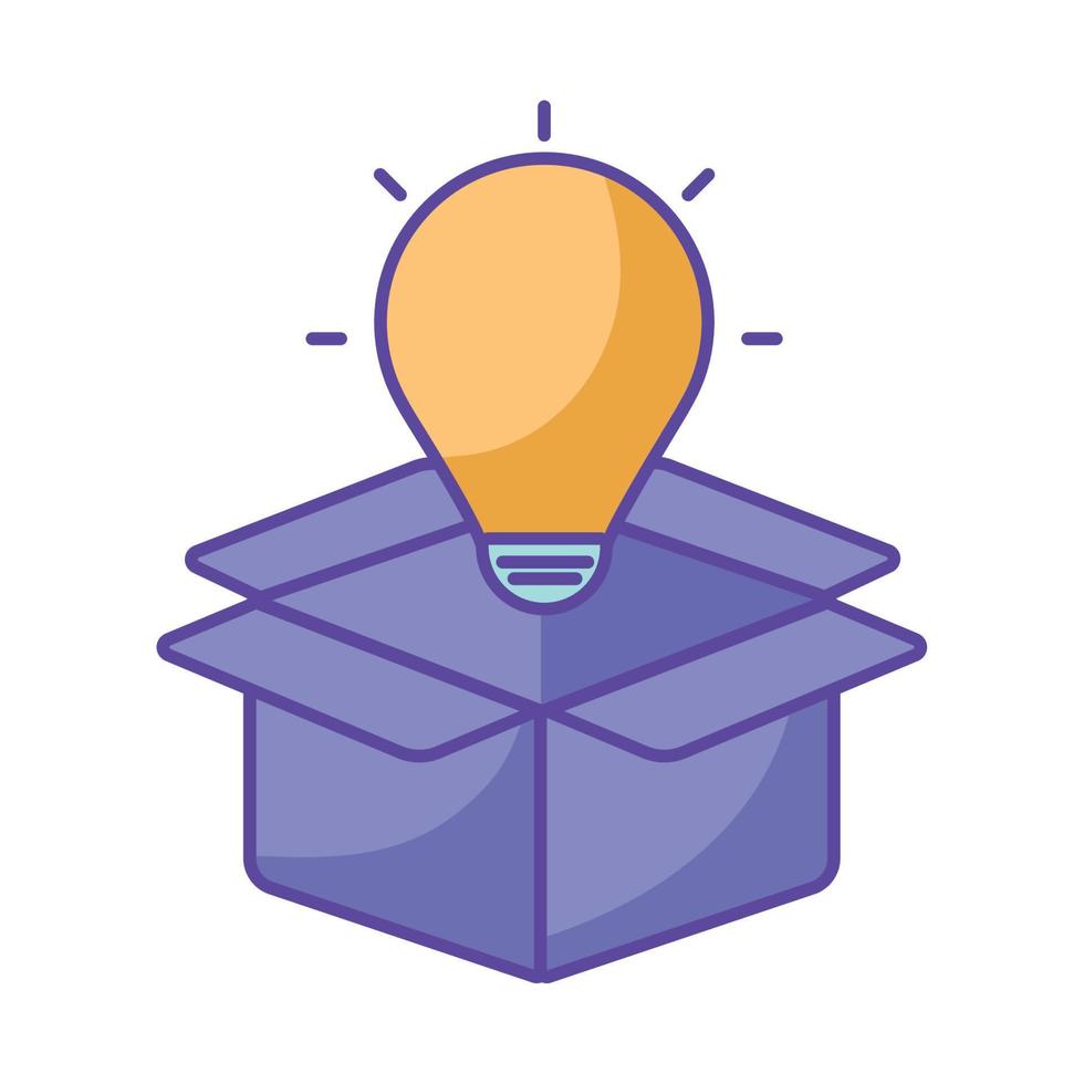 idea outside the box illustration vector