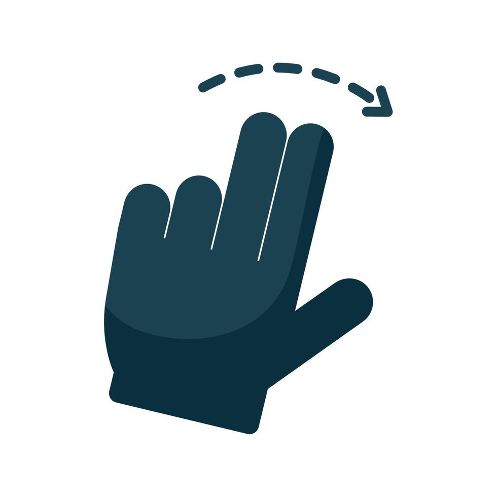 hand swipe right symbol vector