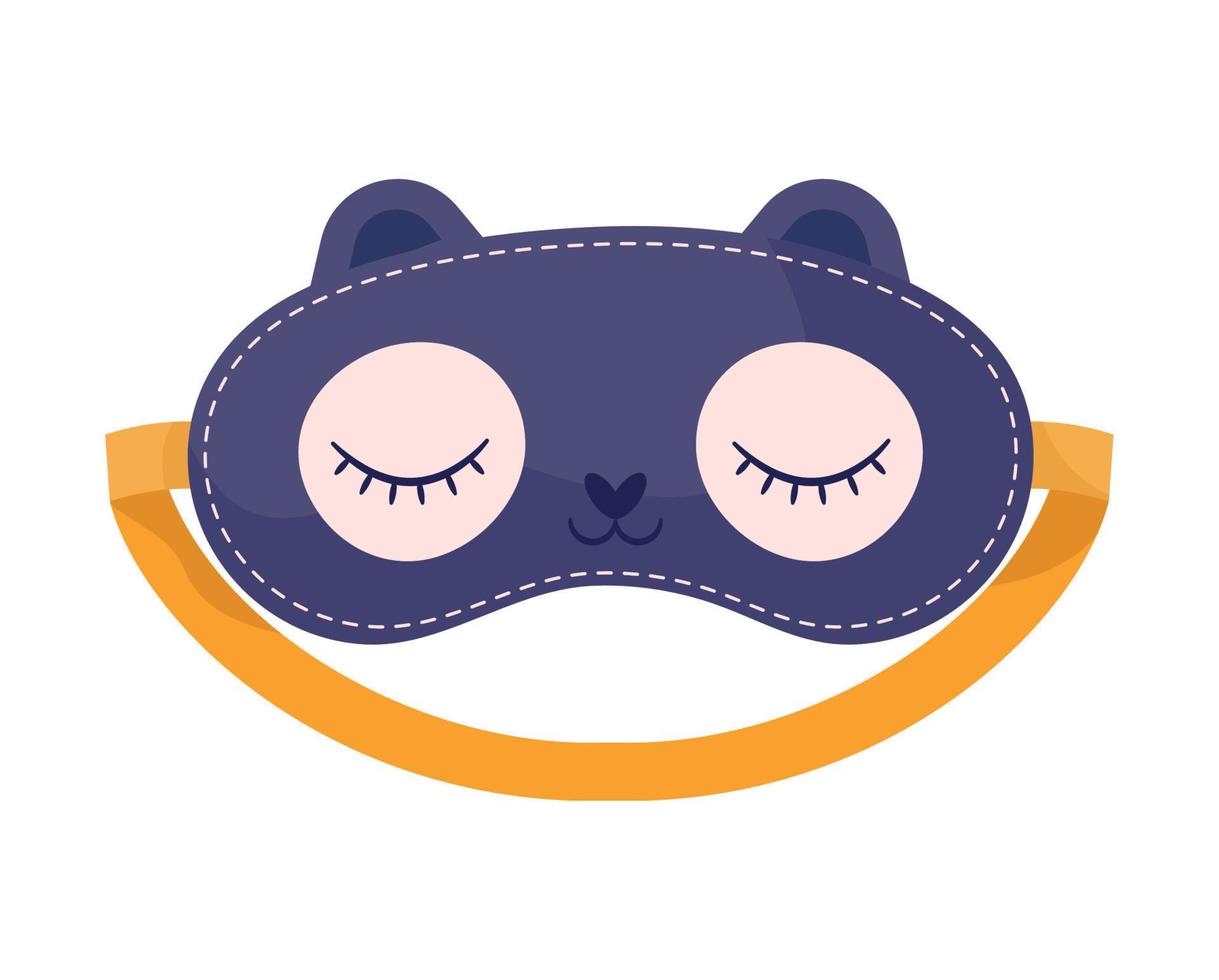 sleepy mask of panda vector