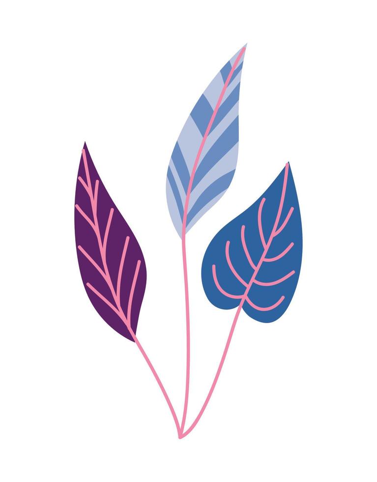 bluish leaves on a stem vector