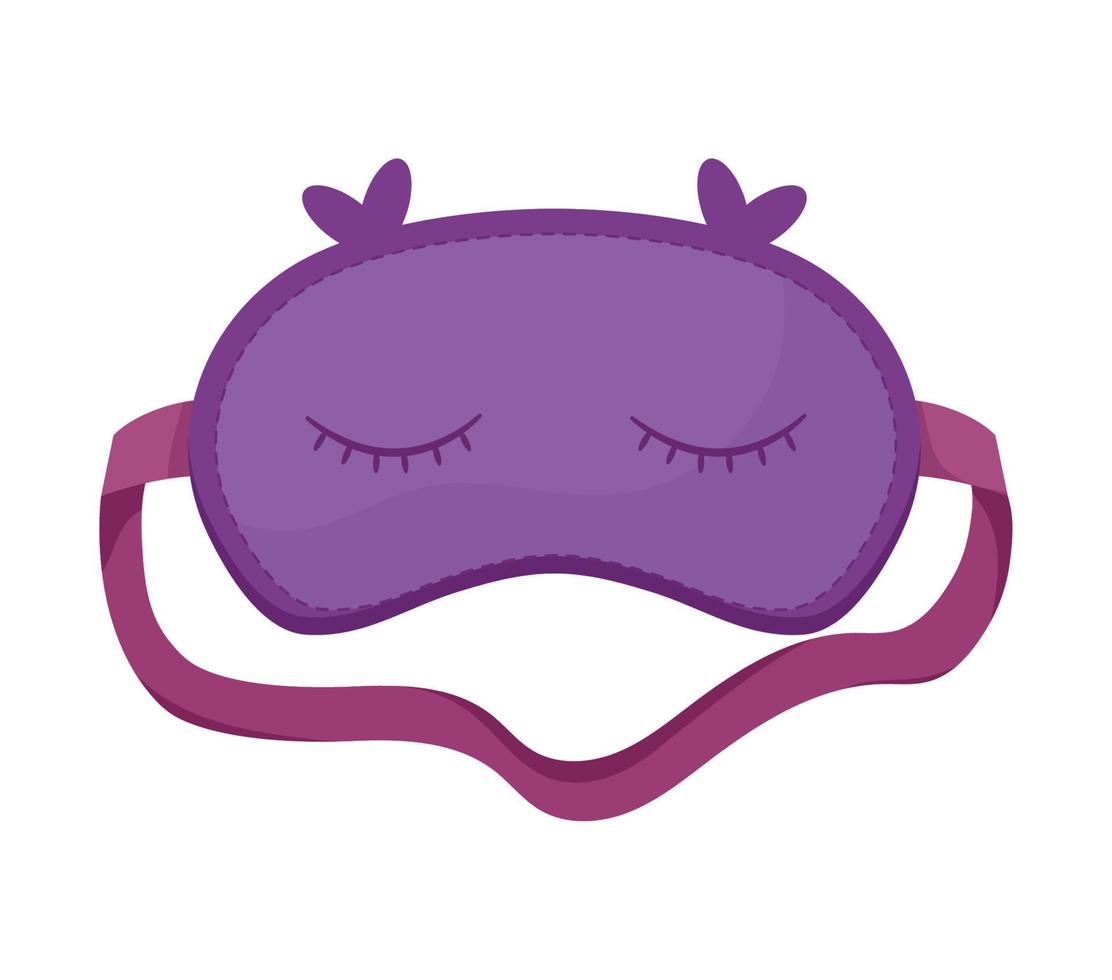 purple sleepy mask vector