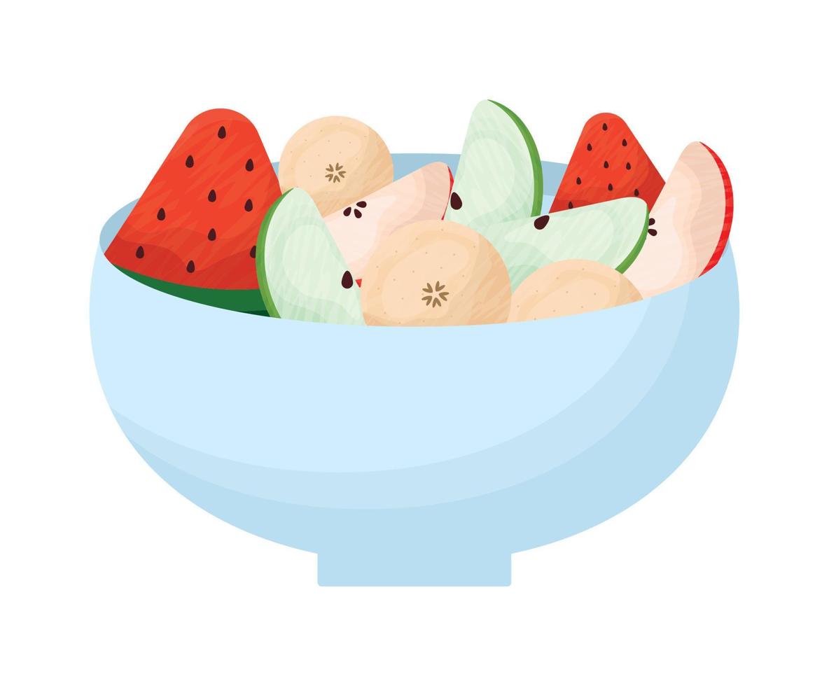 healthy salad illustration vector
