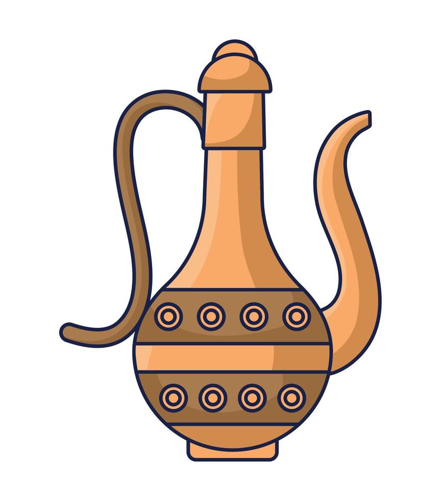 indian tea pot vector