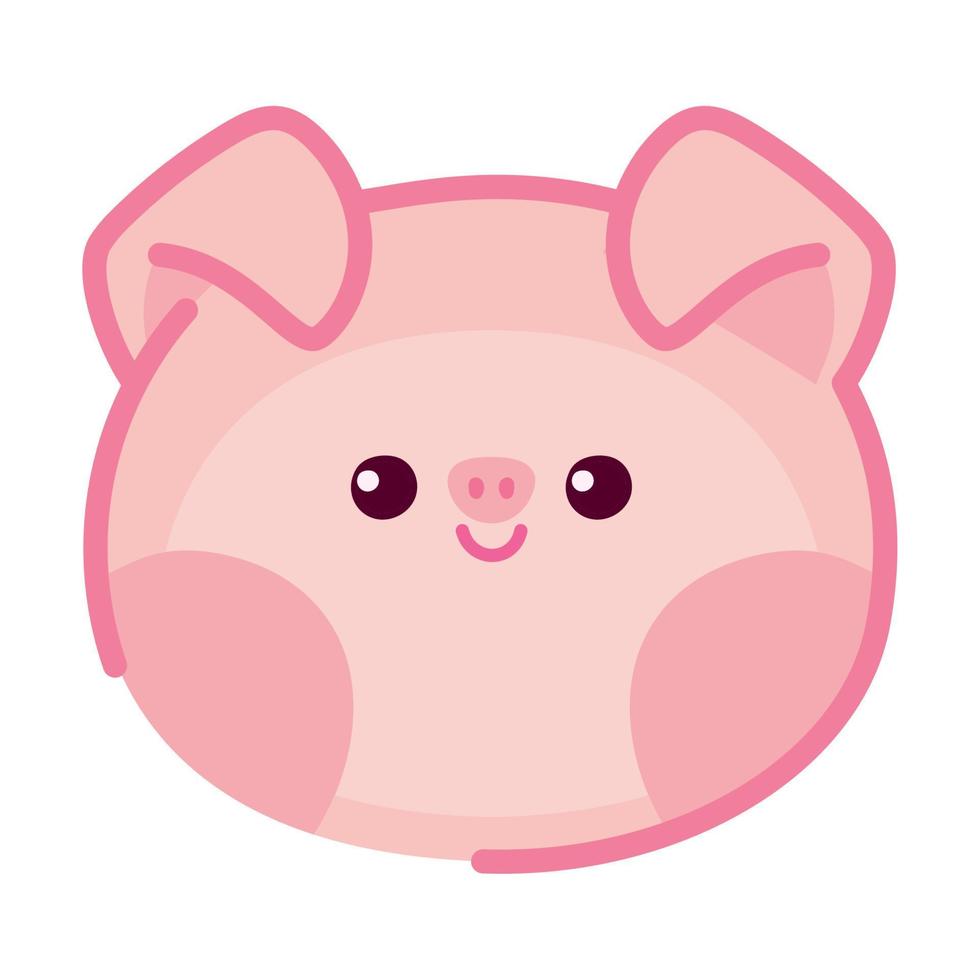 pig face design vector