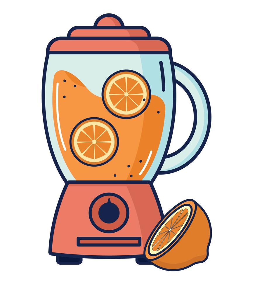 orange detox smoothie vector