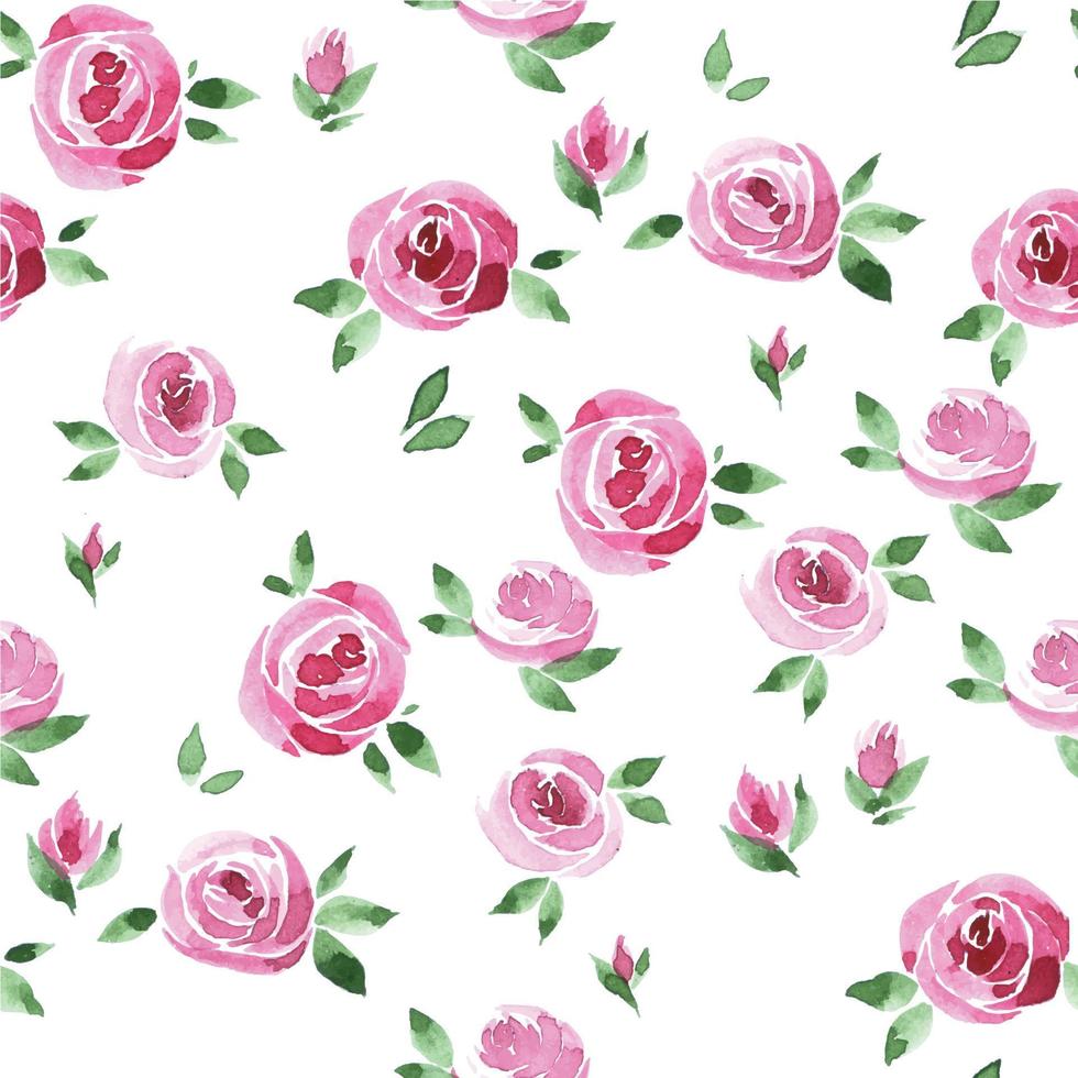 floral pattern with cute abstract roses. print with delicate little roses vector