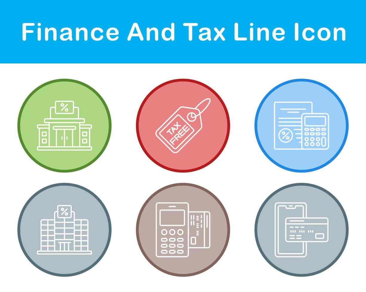 Finance And Tax Vector Icon Set