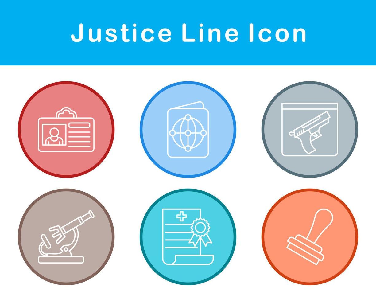 Justice Vector Icon Set