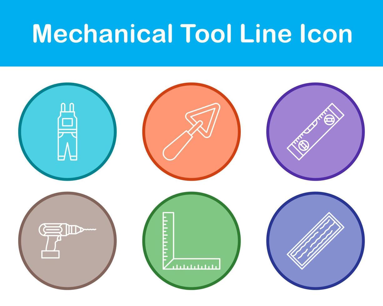 mecánico herramienta vector icono conjunto