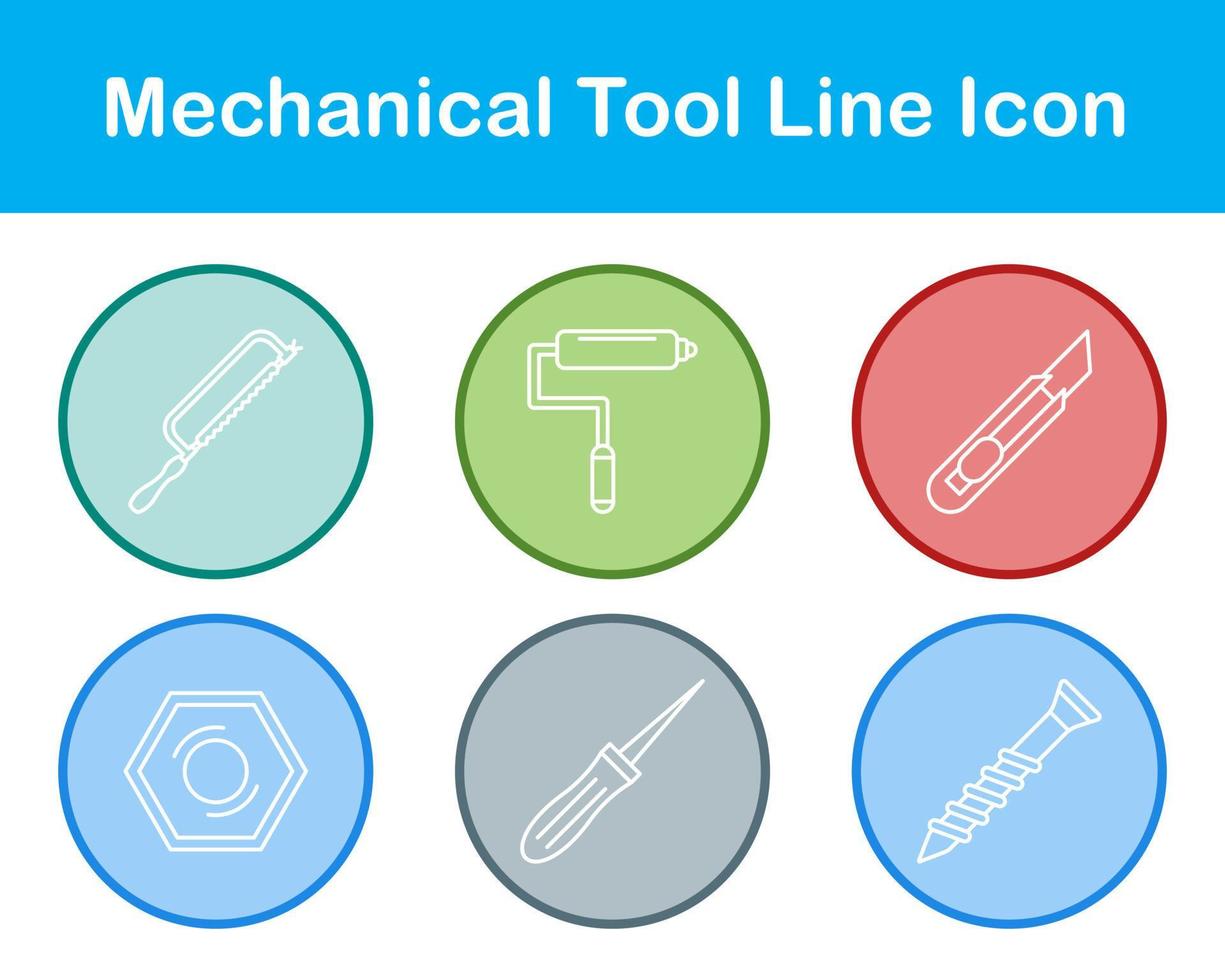 mecánico herramienta vector icono conjunto