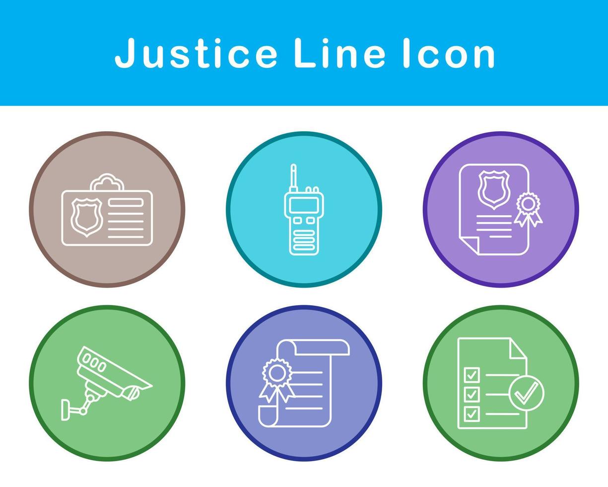 Justice Vector Icon Set