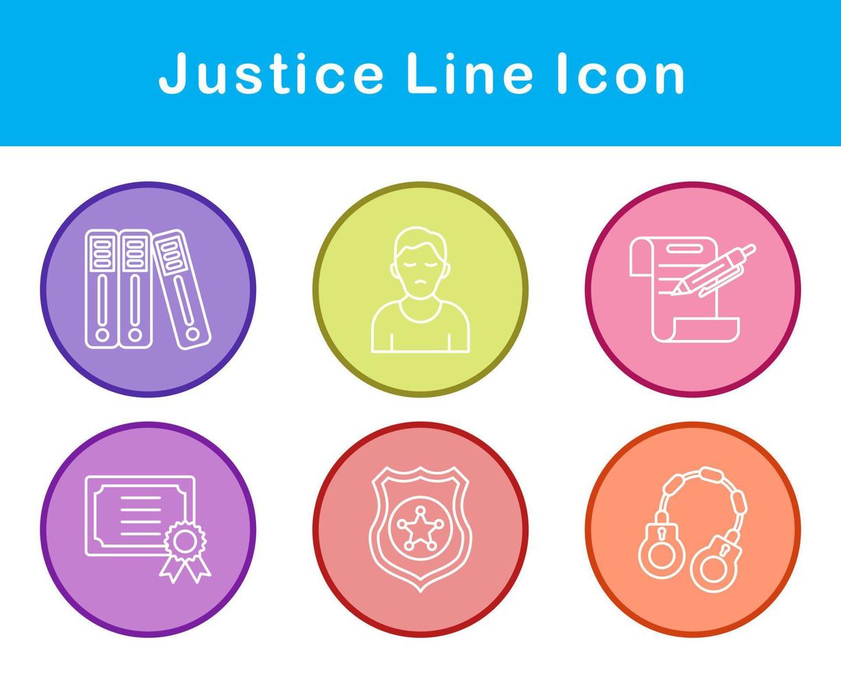 Justice Vector Icon Set