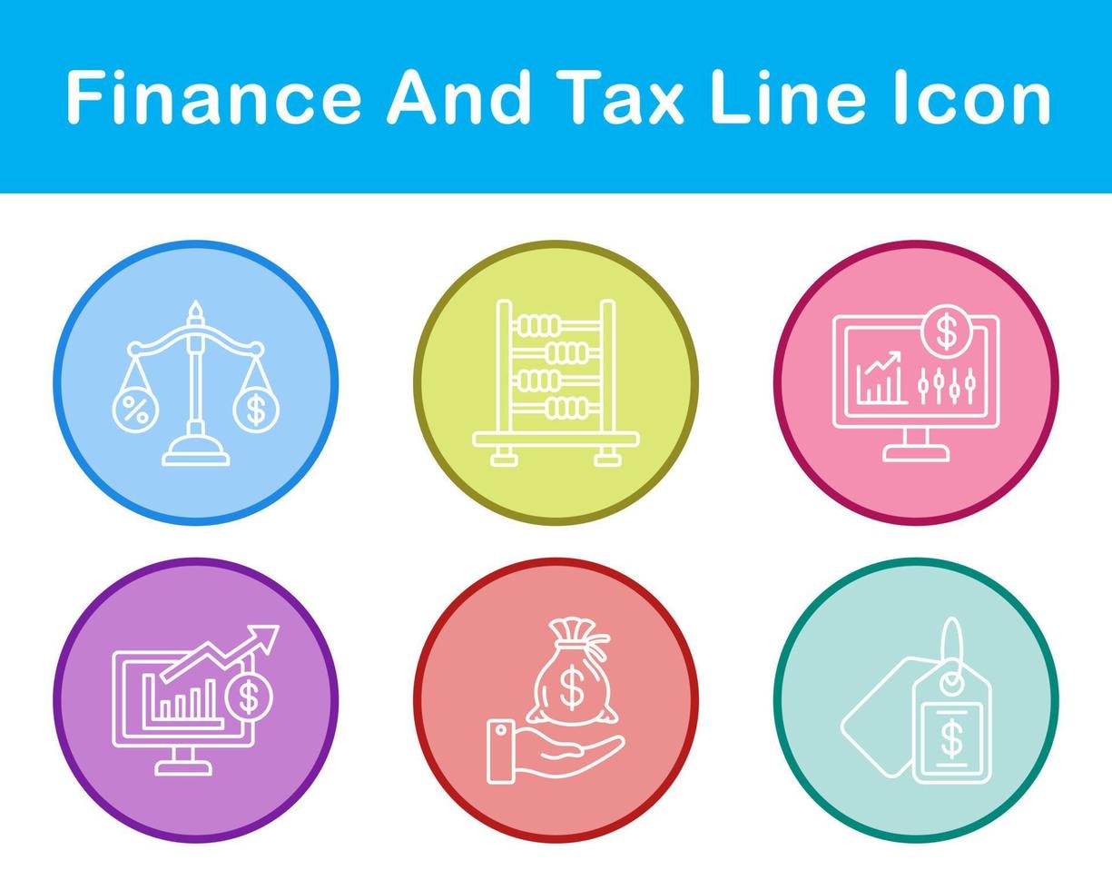 Finance And Tax Vector Icon Set