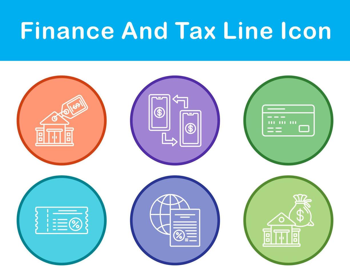 Finance And Tax Vector Icon Set