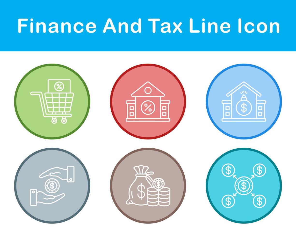 Finance And Tax Vector Icon Set