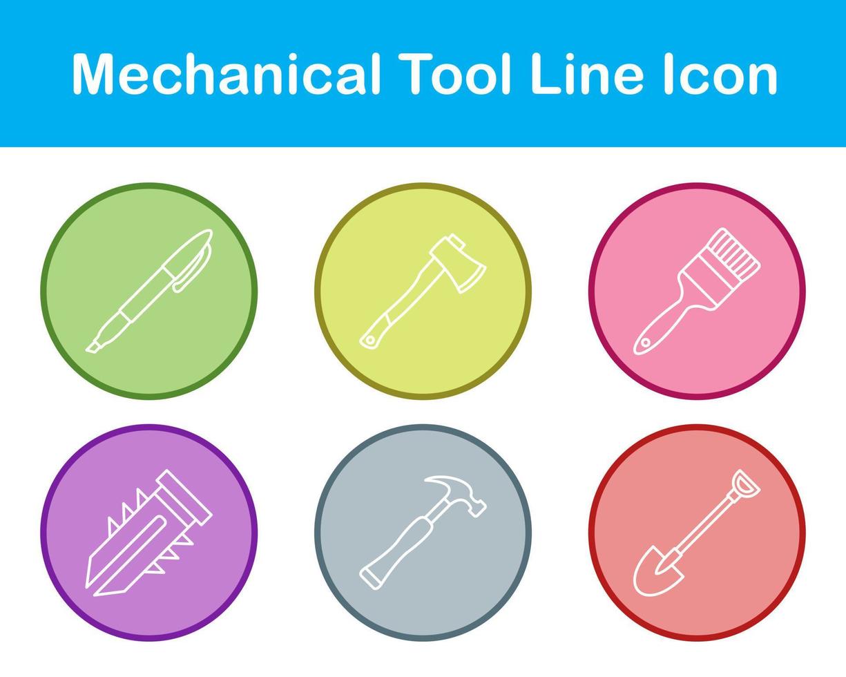 mecánico herramienta vector icono conjunto